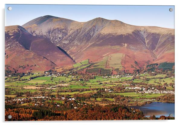  Skiddaw viewed from Catbells Acrylic by Ian Duffield