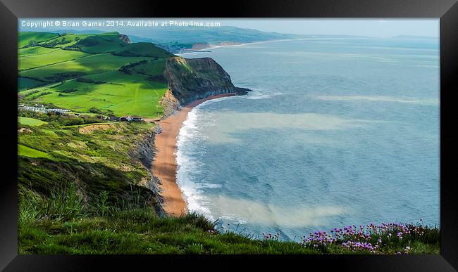 Golden Cap to Seatown Framed Print by Brian Garner