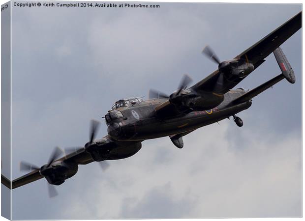  Lancaster 'VERA' Canvas Print by Keith Campbell