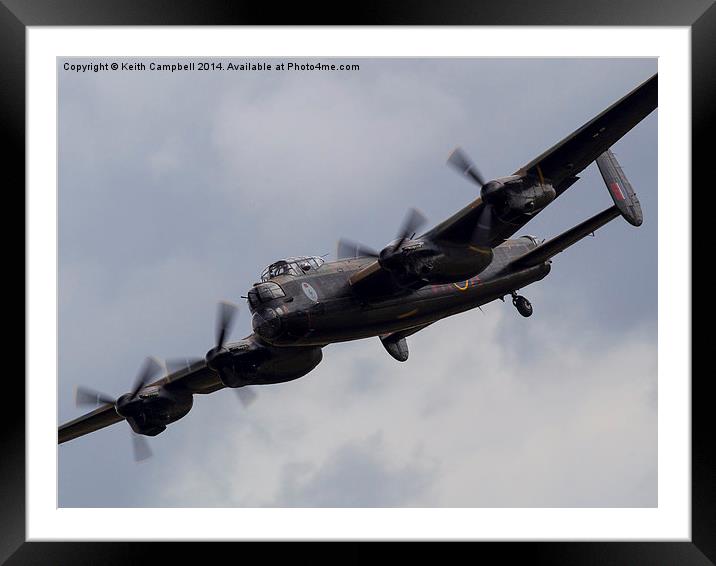  Lancaster 'VERA' Framed Mounted Print by Keith Campbell