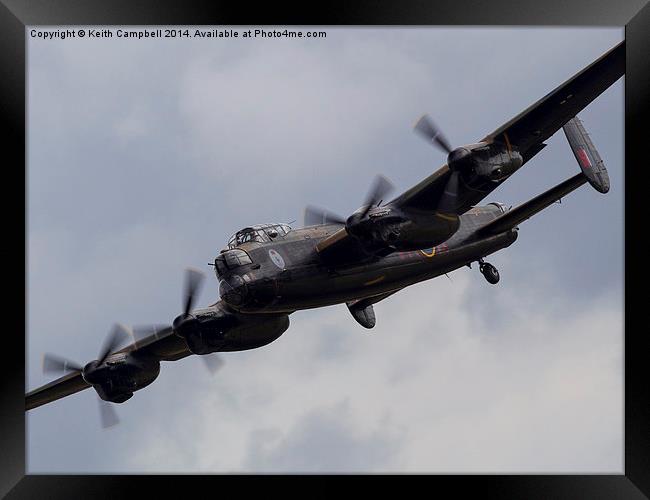  Lancaster 'VERA' Framed Print by Keith Campbell