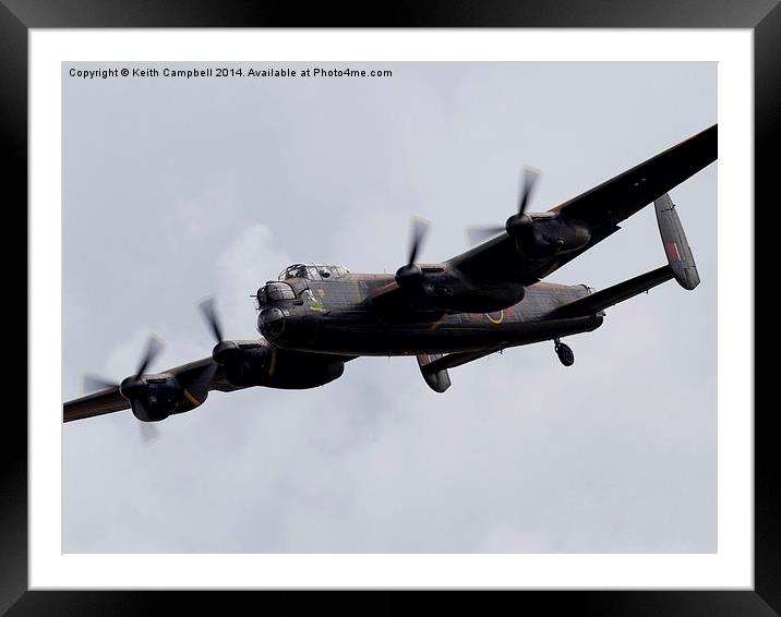  BBMF Lancaster PA474 Framed Mounted Print by Keith Campbell