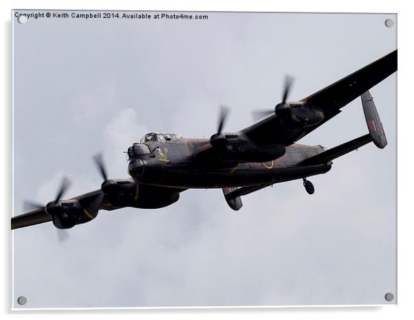  BBMF Lancaster PA474 Acrylic by Keith Campbell