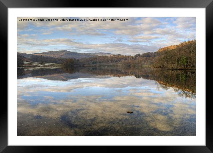  Rydal Water Reflections Framed Mounted Print by Jamie Green