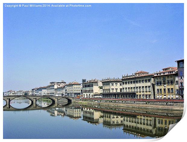 The River Arno in Florence  Print by Paul Williams