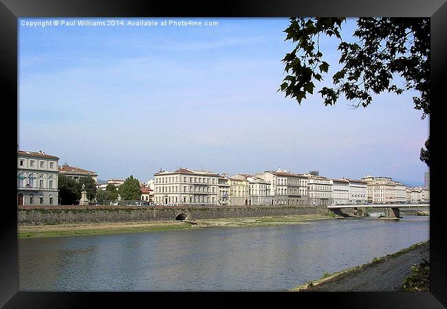 The River Arno in Florence 2 Framed Print by Paul Williams