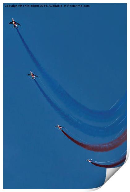  Patrouille de France at Air 14 Payerne 2014 Print by chris albutt