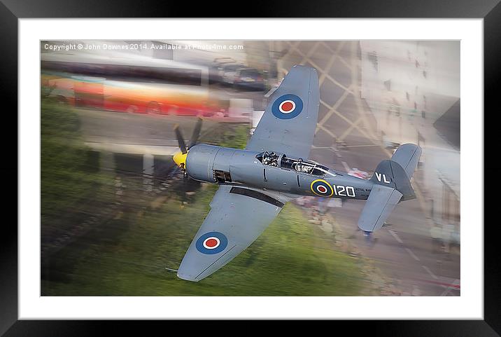  Sea Fury Framed Mounted Print by John Downes