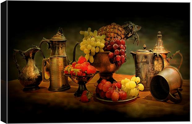  Still life of Fruit. Canvas Print by Irene Burdell