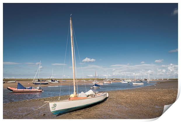  Brancaster Staithe at Low Tide Print by Stephen Mole
