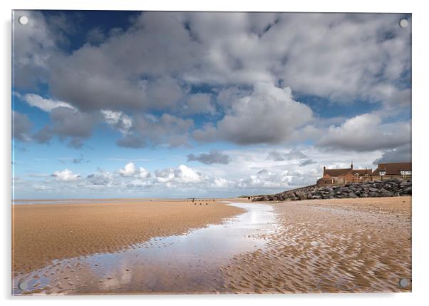  Brancaster Beach and the Royal West Norfolk Club  Acrylic by Stephen Mole