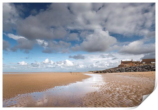  Brancaster Beach and the Royal West Norfolk Club  Print by Stephen Mole