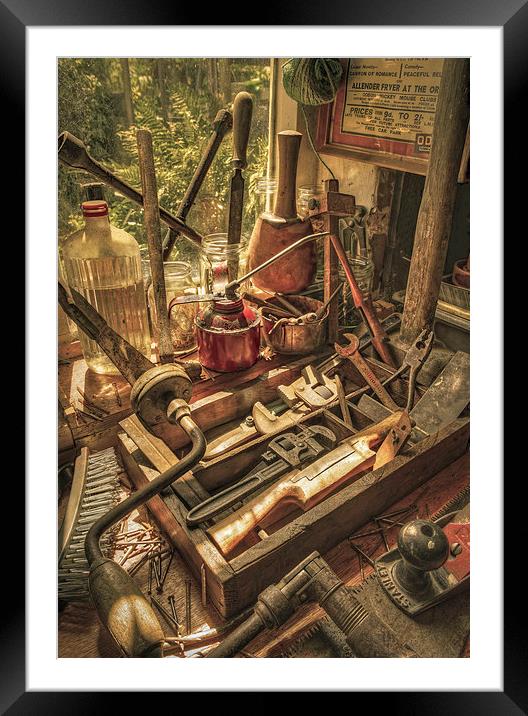  Vintage Tools In a Shed Framed Mounted Print by Mal Bray