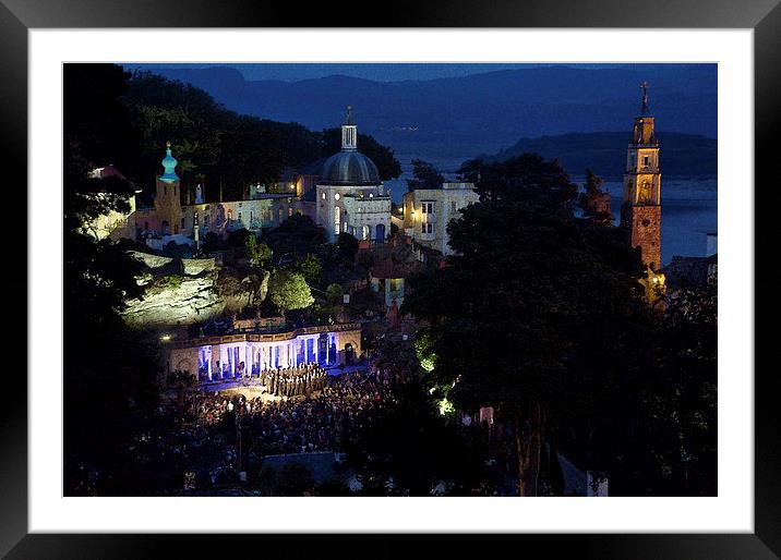  Cor y Brythoniaid at Portmeirion - Water colour  Framed Mounted Print by Rory Trappe