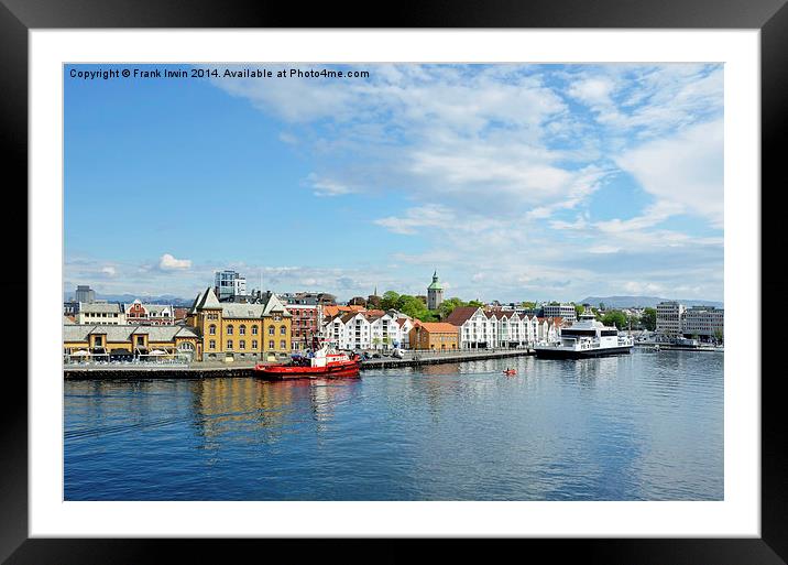  Stavanger Harbour, Norway Framed Mounted Print by Frank Irwin