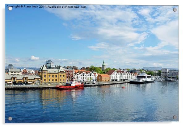  Stavanger Harbour, Norway Acrylic by Frank Irwin