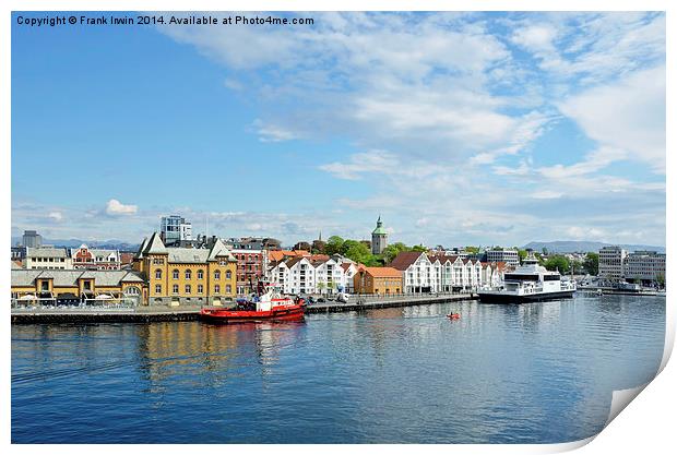  Stavanger Harbour, Norway Print by Frank Irwin
