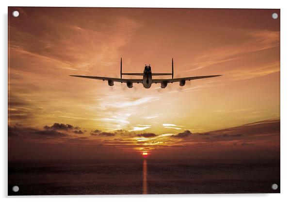 Farewell: Lancaster sunset Acrylic by Gary Eason