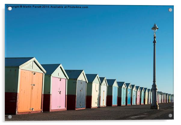 Beach Huts at  Hove Acrylic by Martin Parratt