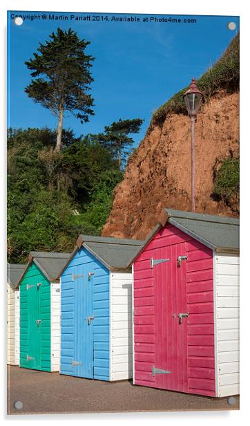 Seaton Beach Huts Acrylic by Martin Parratt