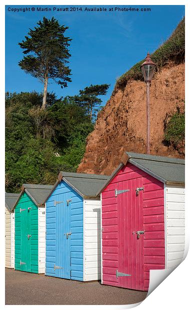 Seaton Beach Huts Print by Martin Parratt