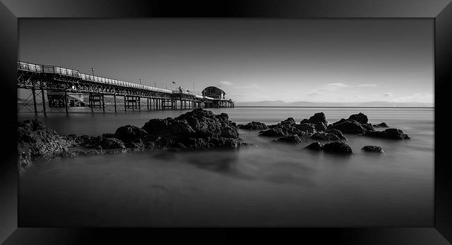  Mumbles pier and rocks Framed Print by Leighton Collins