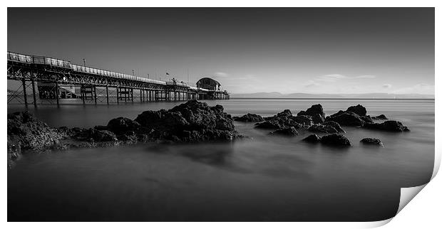  Mumbles pier and rocks Print by Leighton Collins