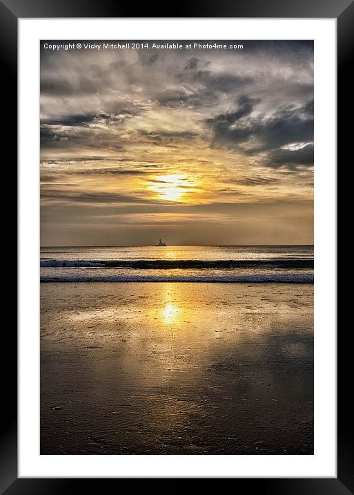  Early Morning Bridlington Framed Mounted Print by Vicky Mitchell