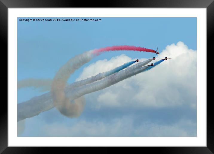  Red Arrows - Twister Framed Mounted Print by Steve H Clark
