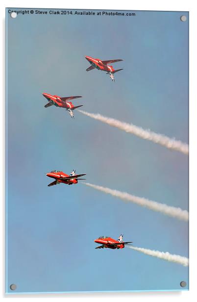  Red Arrows - Mirror Pass Acrylic by Steve H Clark