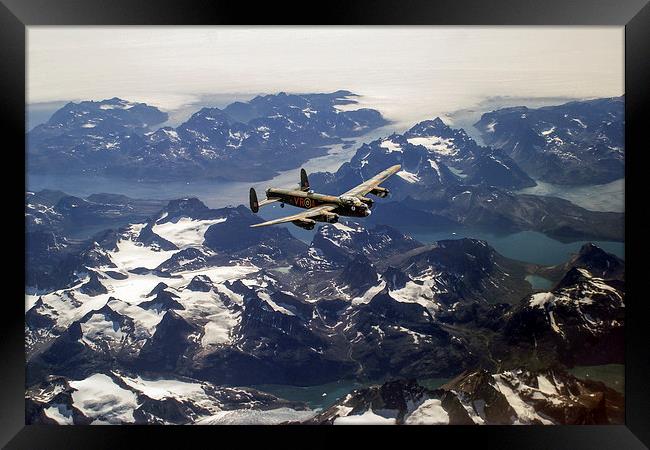 Lancaster over Greenland Framed Print by Gary Eason