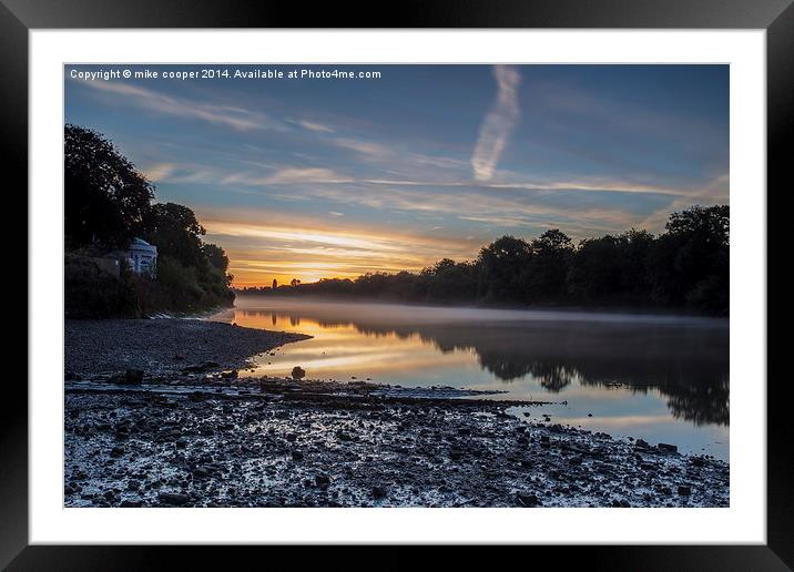  mist at low tide Framed Mounted Print by mike cooper