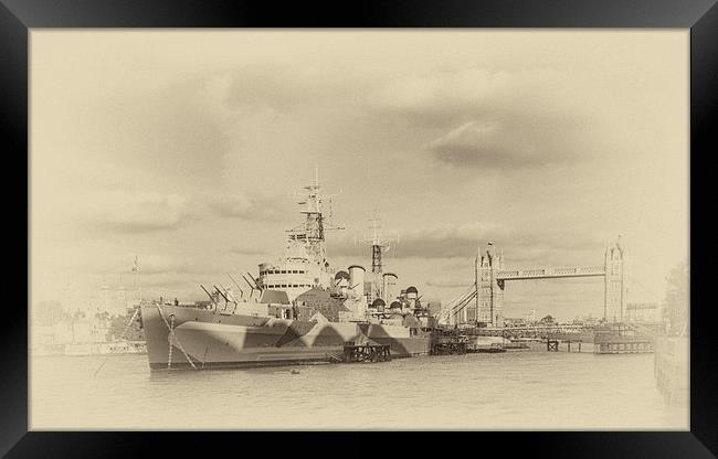 H M S Belfast London  Framed Print by Clive Eariss
