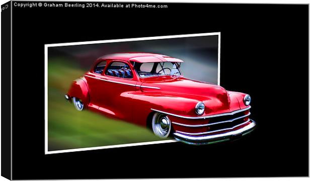 3D Classic Car Canvas Print by Graham Beerling