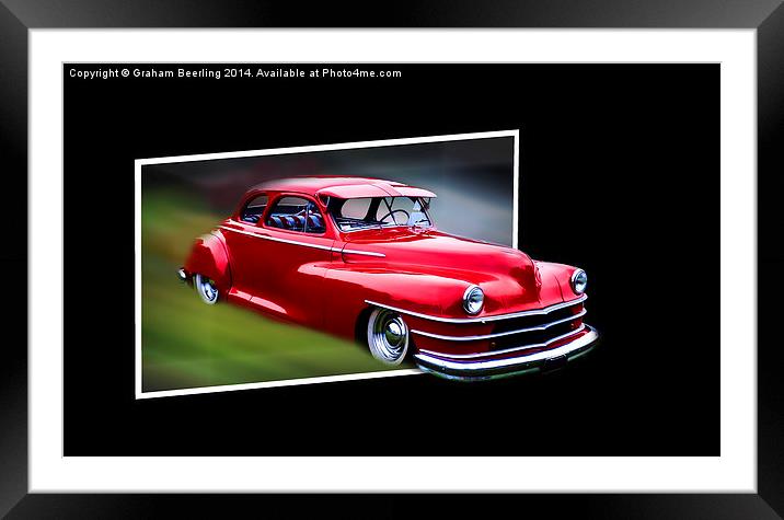 3D Classic Car Framed Mounted Print by Graham Beerling