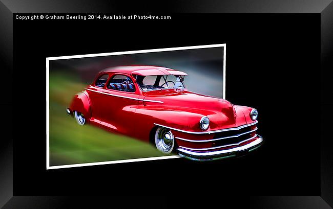 3D Classic Car Framed Print by Graham Beerling