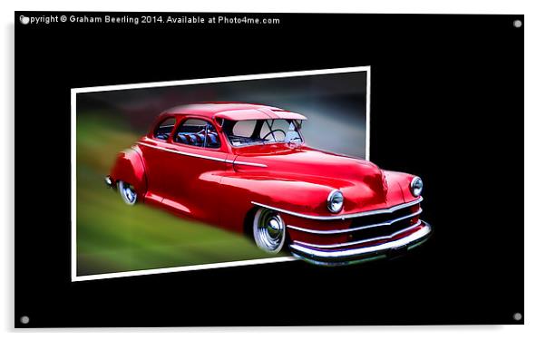 3D Classic Car Acrylic by Graham Beerling