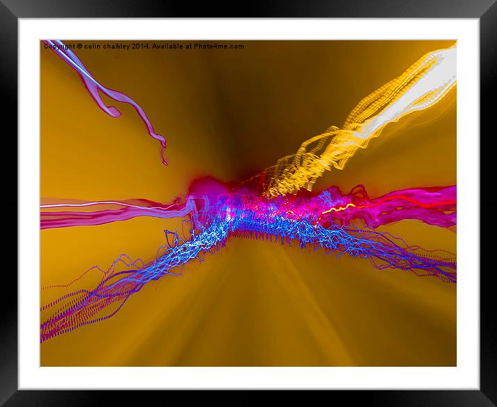  Inverse Light Trails Framed Mounted Print by colin chalkley