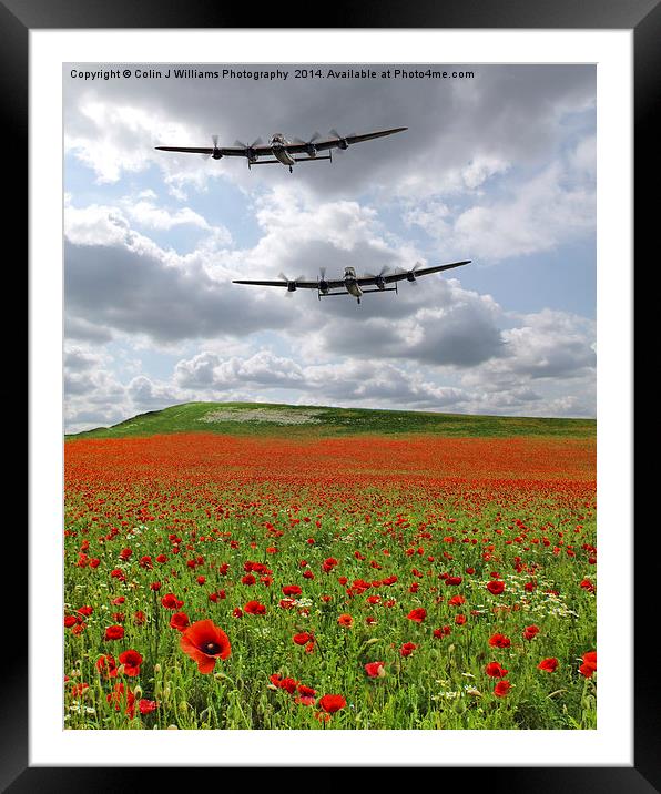  The Two Lancasters - We Remember Them ! Framed Mounted Print by Colin Williams Photography