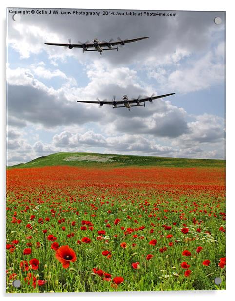  The Two Lancasters - We Remember Them ! Acrylic by Colin Williams Photography