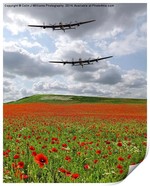  The Two Lancasters - We Remember Them ! Print by Colin Williams Photography