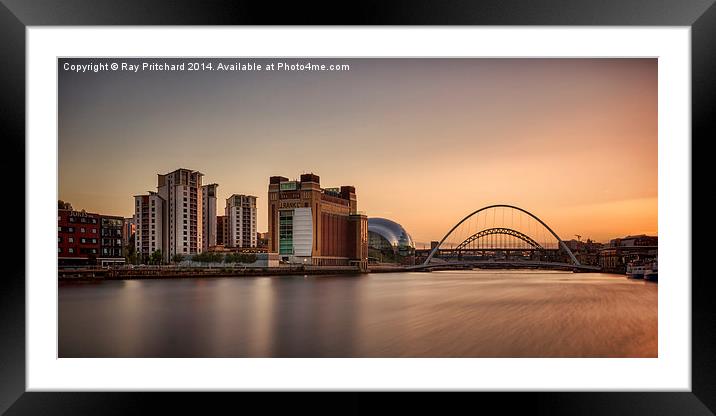 River Tyne Framed Mounted Print by Ray Pritchard