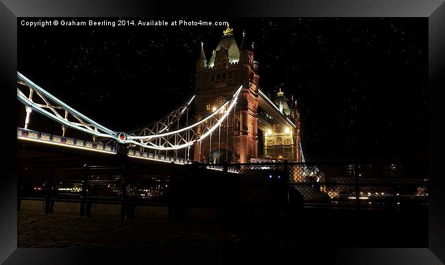  Night Night Tower Bridge Framed Print by Graham Beerling
