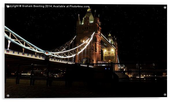  Night Night Tower Bridge Acrylic by Graham Beerling