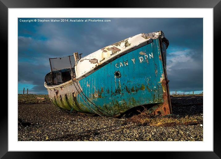  Blue Wreck on Skye Framed Mounted Print by Stephen Maher