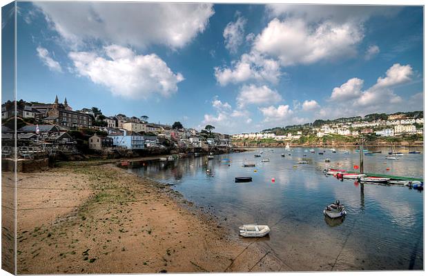  Polruan and Fowey on The River Fowey Canvas Print by Rosie Spooner