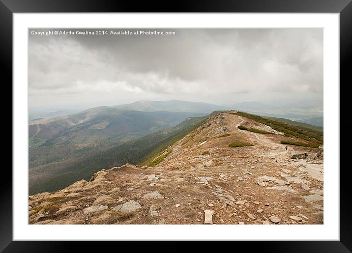 Polish Mountains expanse view Framed Mounted Print by Arletta Cwalina