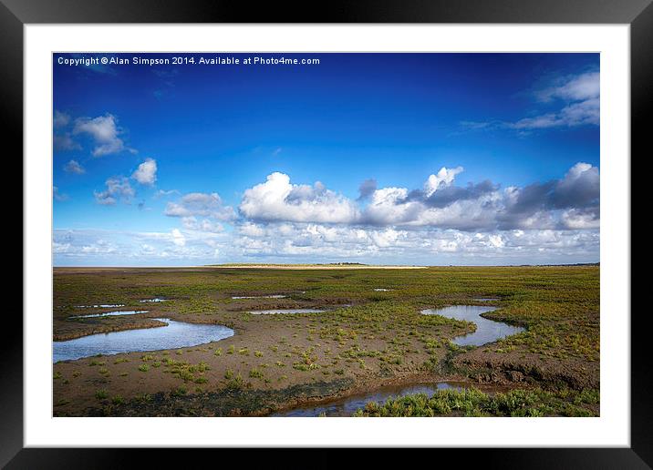 Thornham Marshes Framed Mounted Print by Alan Simpson