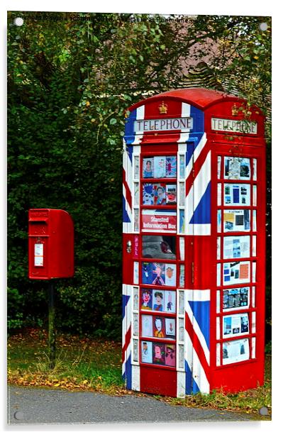  One of its kind telephone box Acrylic by sylvia scotting