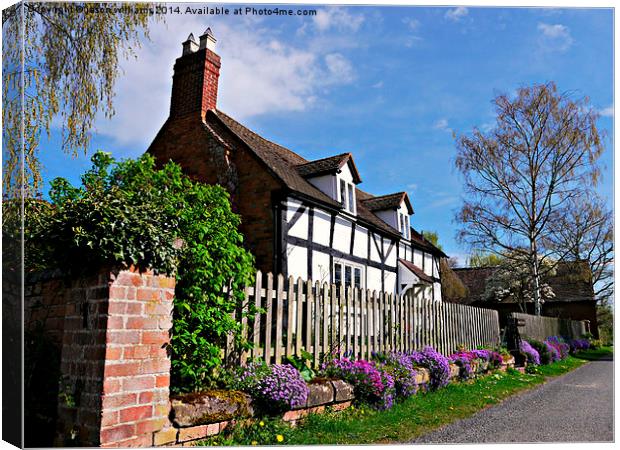  Delightful Cottage in Springtime. Canvas Print by Jason Williams